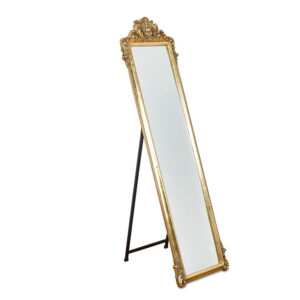 Espejo de pie clásico oro recto 42x162